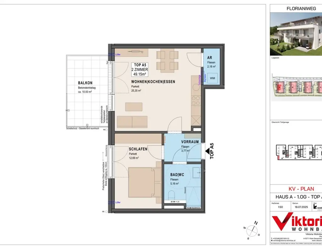 Neue 2-Zimmer Balkon-Wohnung in Bergheim!