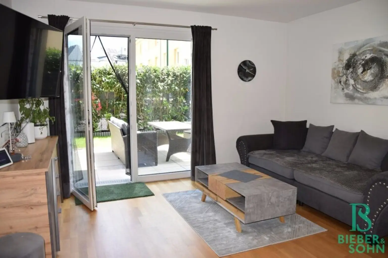 Wohnraum/Blick Terrasse