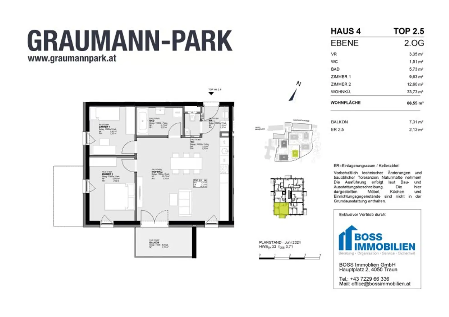 Nachhaltig und Grün: Neubauwohnung im Graumann-Park