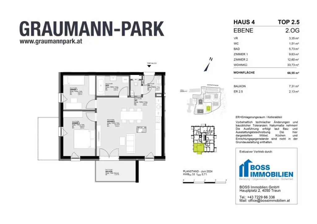 Nachhaltig und Grün: Neubauwohnung im Graumann-Park