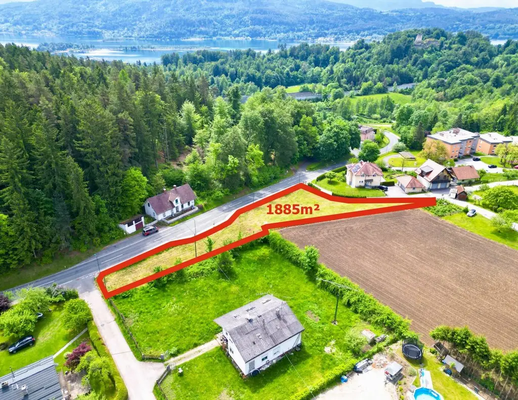 Traumgrundstück am Wörthersee - 1 885 m² Premium-Baufläche an der Moosburger Straße, Pörtschach