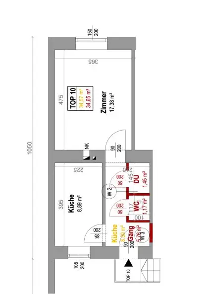 gepflegte, helle 1-Zimmer-Wohnung mit separater Küche | ruhige Lage