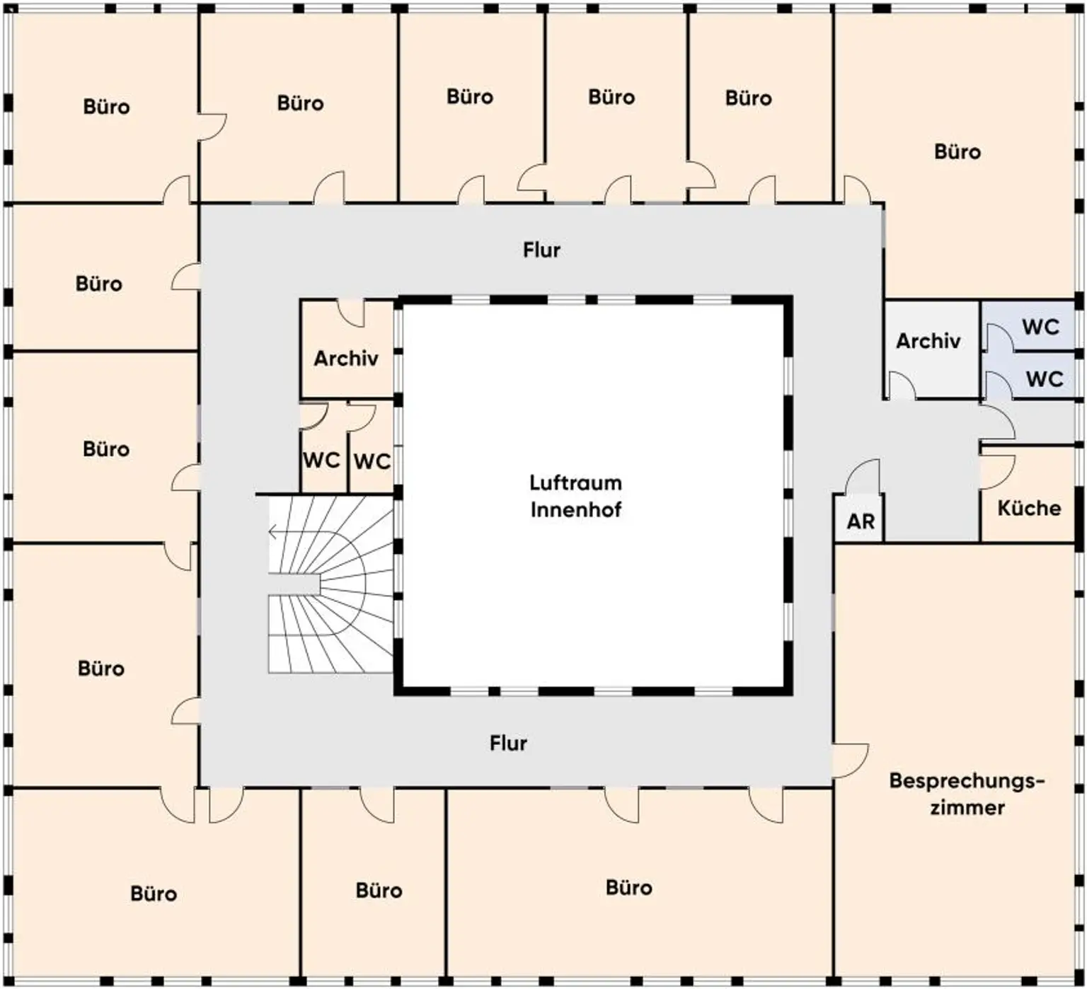 Grundriss ohne Maßstab / 1. O
