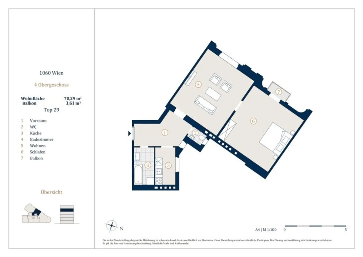 Schöne 2-Zimmer Wohnung mit Balkon, Nähe Westbahnhof