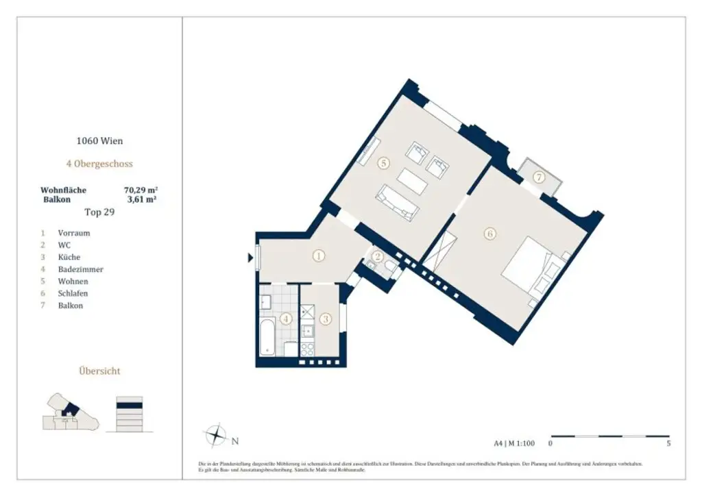Schöne 2-Zimmer Wohnung mit Balkon, Nähe Westbahnhof