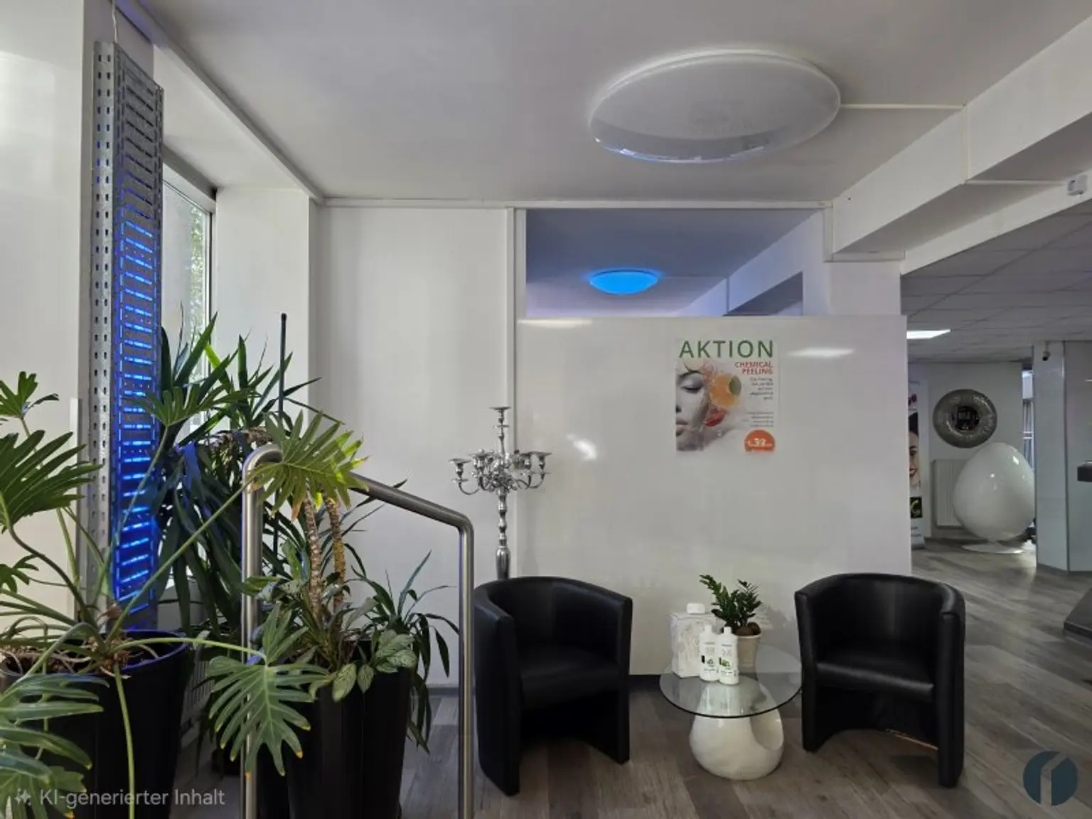 Modernes Kosmetikstudio mit hochwertigen Sonnenliegen – sofort startklar!