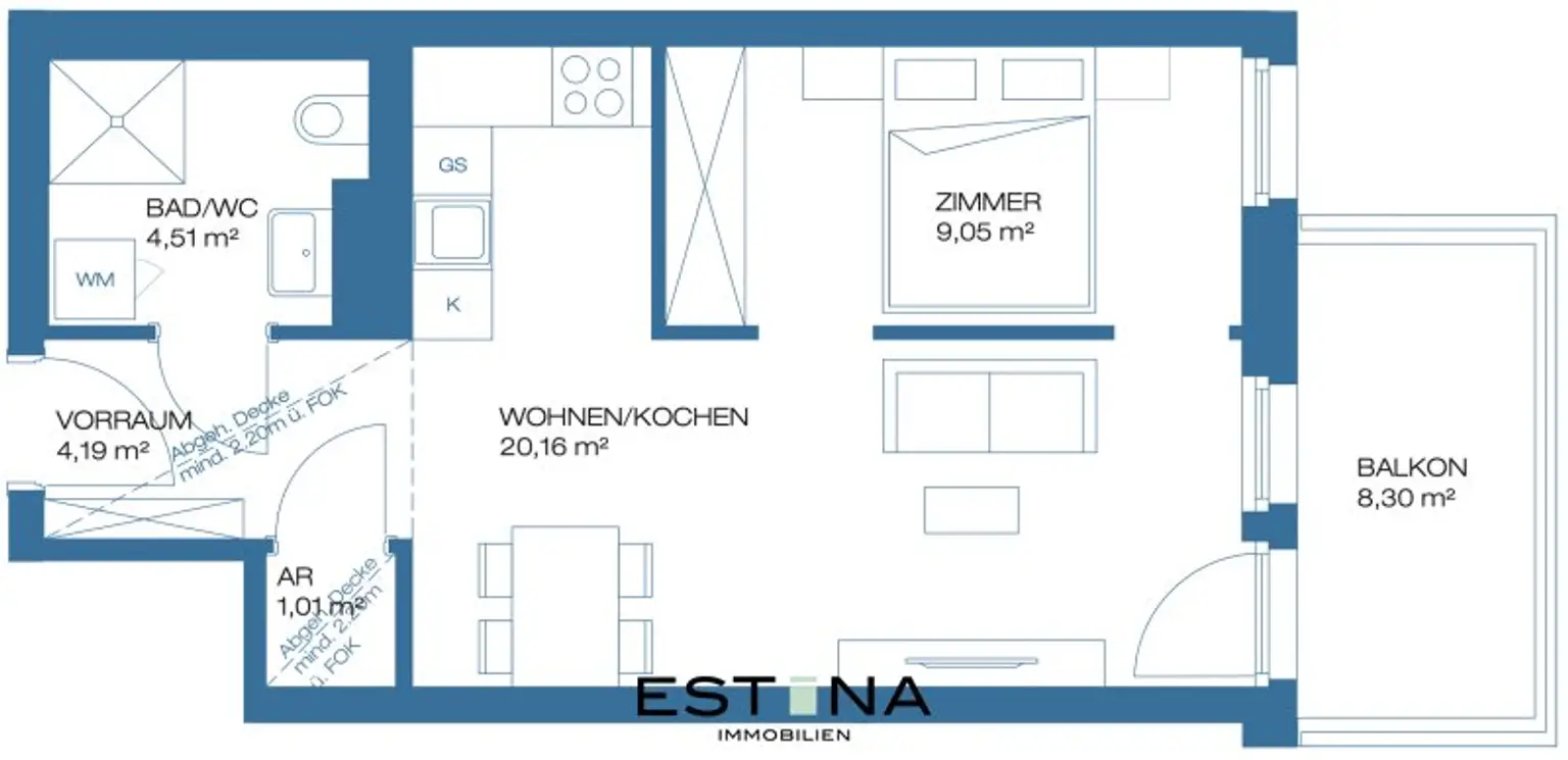Möbliertes Apartement mit atemberaubendem Ausblick