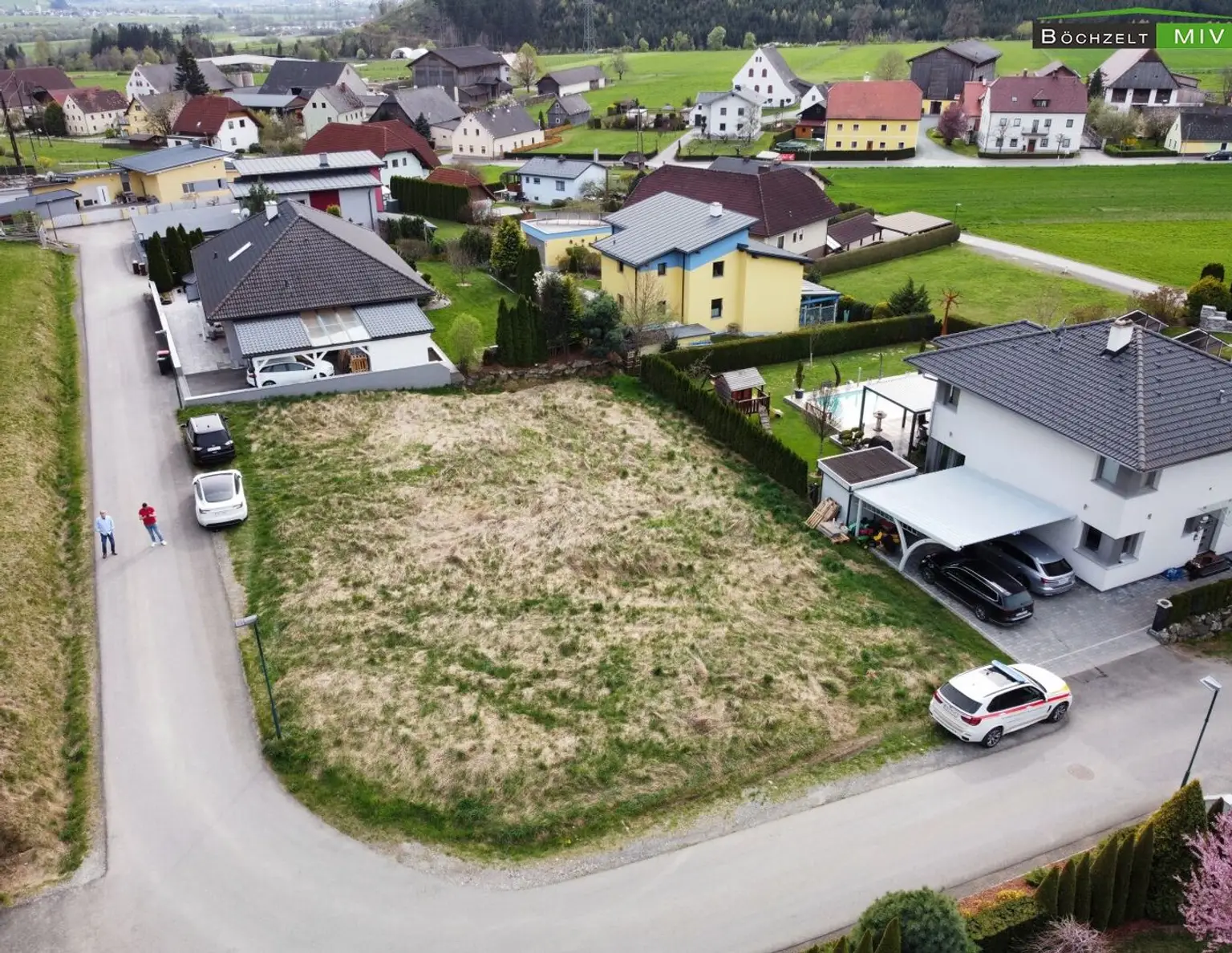 Sonniges Baugrundstück in moderner Siedlung mit Blick auf die Berge in +++ St. Marein +++