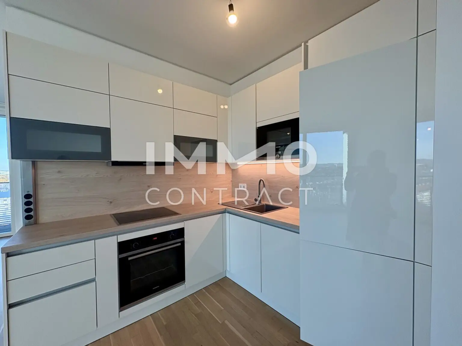 TOP-Ausblick: City mit Stephansdom, Donaukanal, Prater. Concierge, Party & BBQ Lounge, Pool usw.