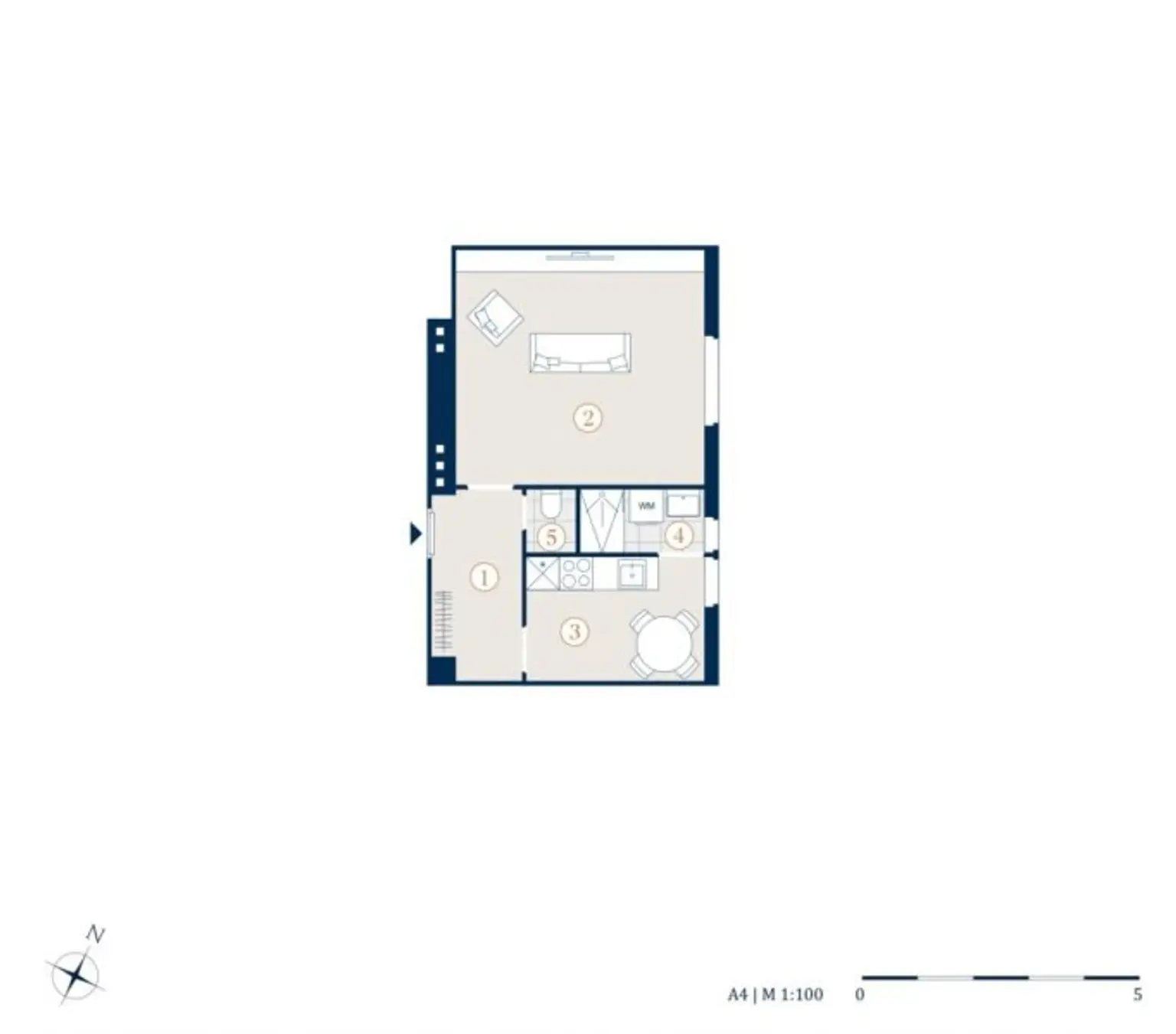 Helle Garconniere, Nähe Meiselmarkt