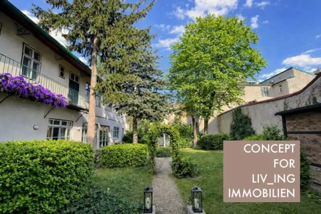4 Zimmer Altbauflair in Altwiener Fuhrwerkerhaus. 88m2. Idyllischer Allgemeingarten. Sanierungsbedarf. Nahe Schloss Schönbrunn &Hietzing.