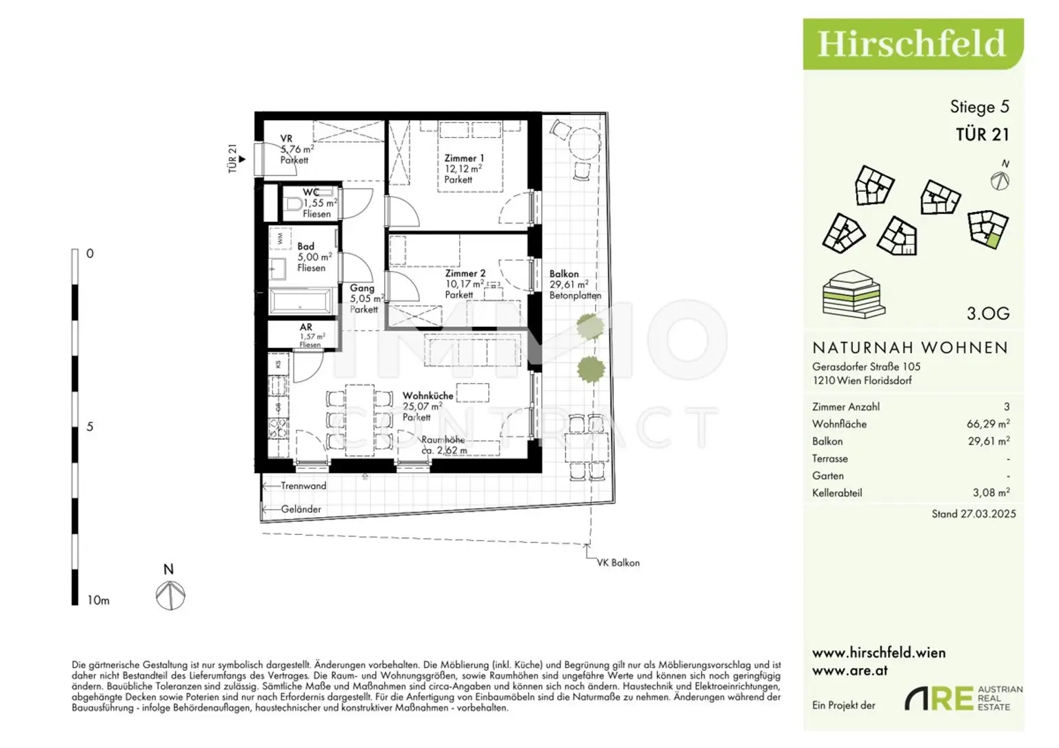 Erstbezug; 3 Zimmerwohnung in Ruhelage