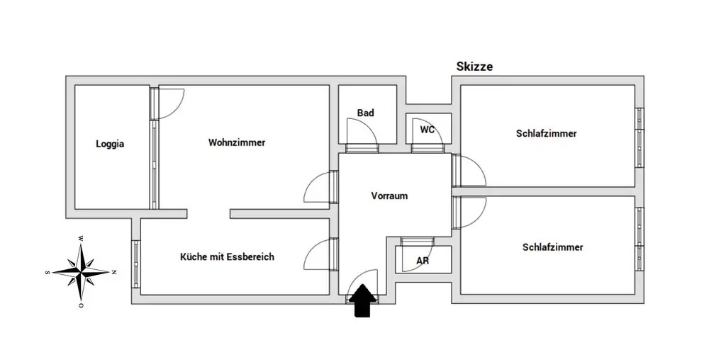 Sanierte 3-Zimmer-Neubauwohnung mit Loggia