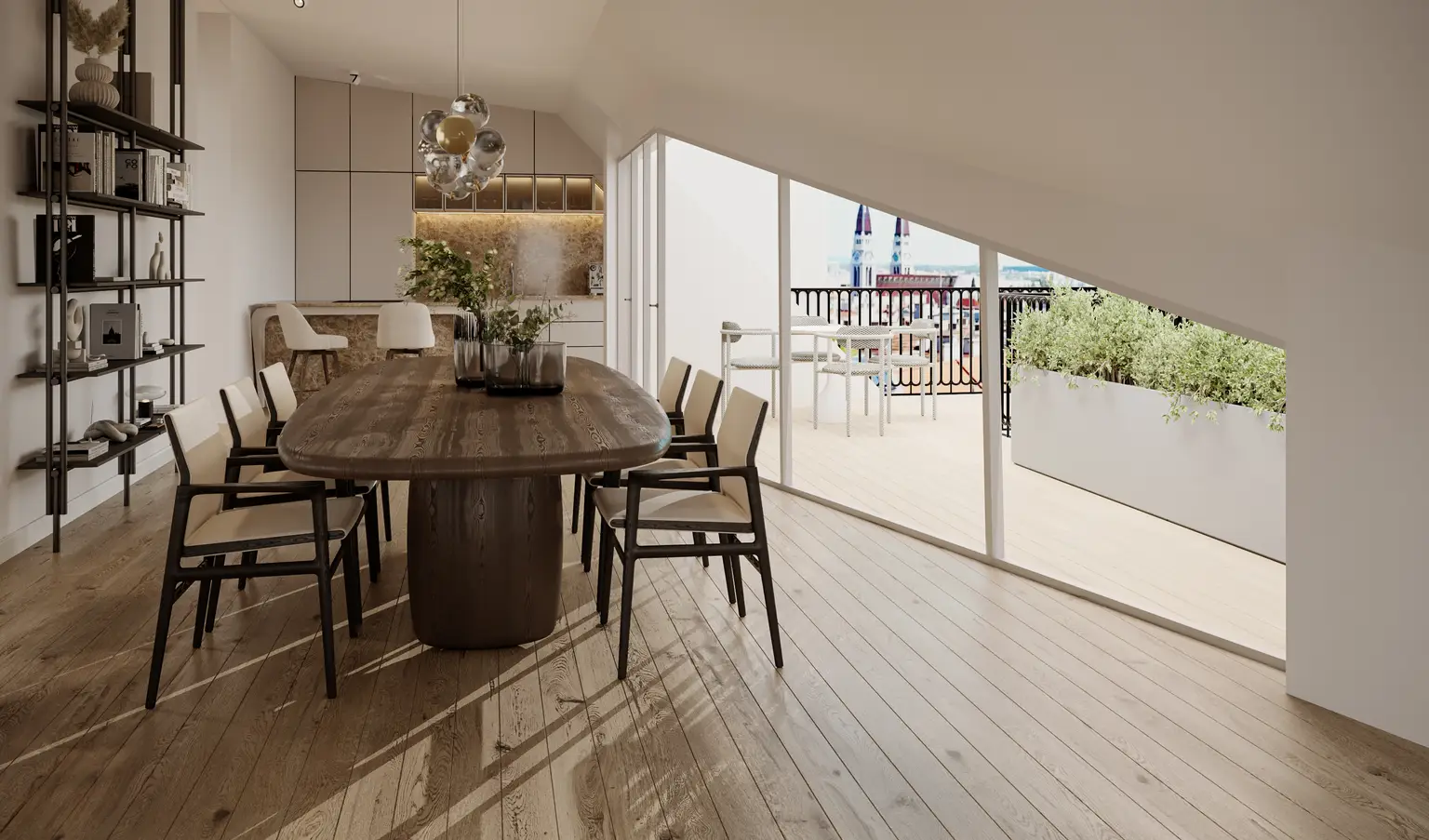 Das Penthouse über den Baumkronen