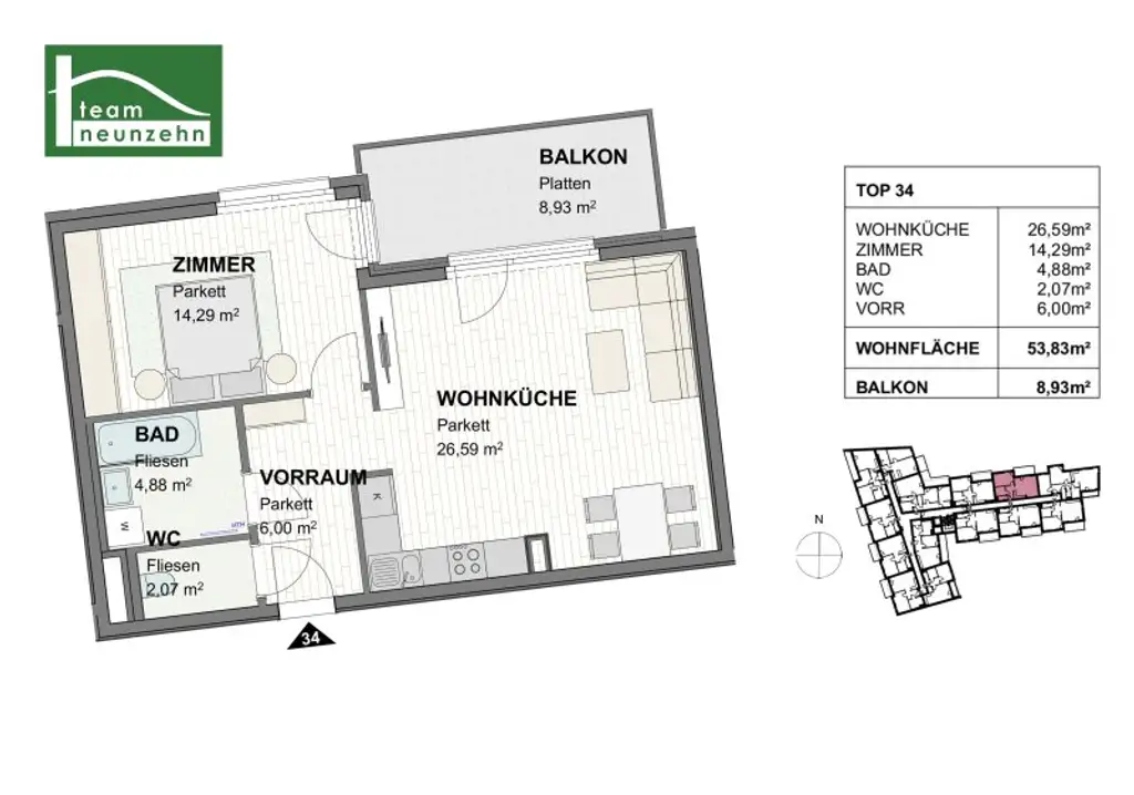 Moderner Wohntraum mit hochwertiger Ausstattung inklusive Einbauküche! Karmeliterhof - Neubauwohntraum beim Rathausplatz! - JETZT ZUSCHLAGEN