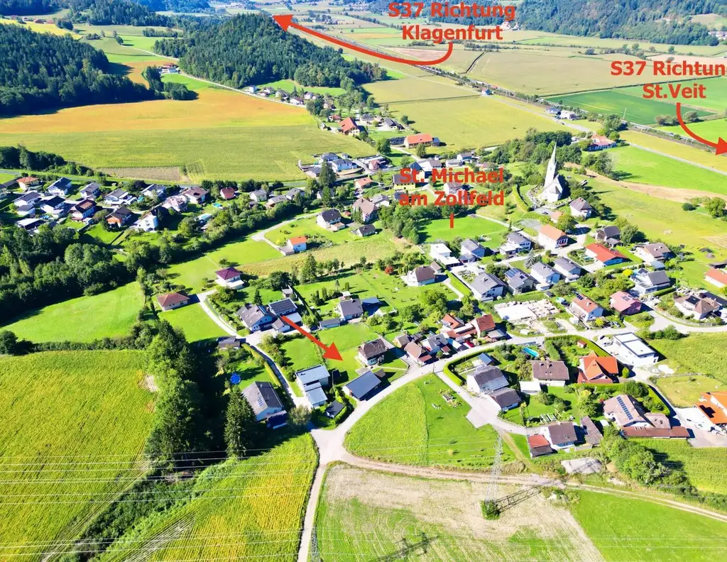 Traumhaftes, ebenes Baugrundstück (731 m²) in St. Michael am Zollfeld - bestandsfrei, mit privater Zufahrt und Rundumblick