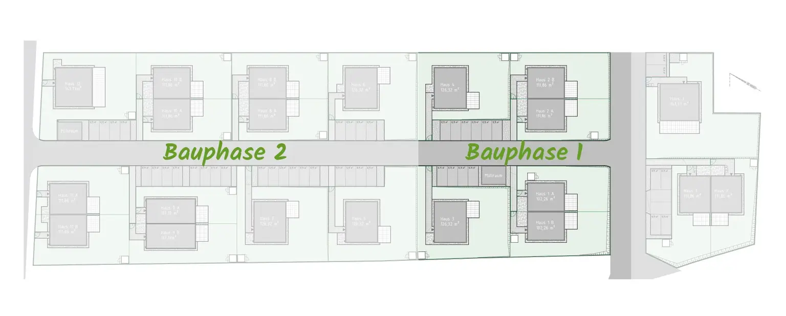 Lageplan Bauphasen H1A