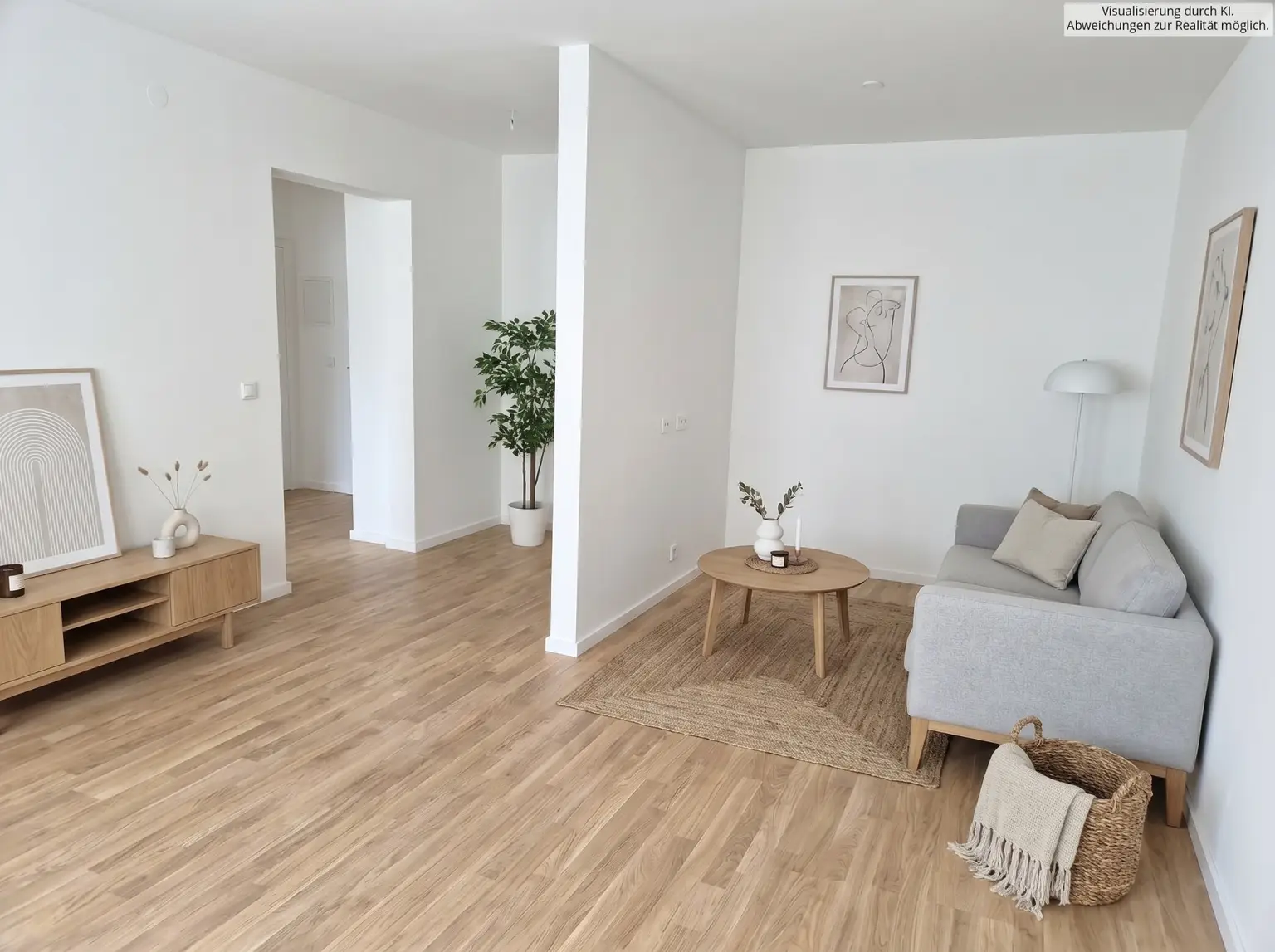 Wohnzimmer visualisiert ACHTUNG KI GENERIERT