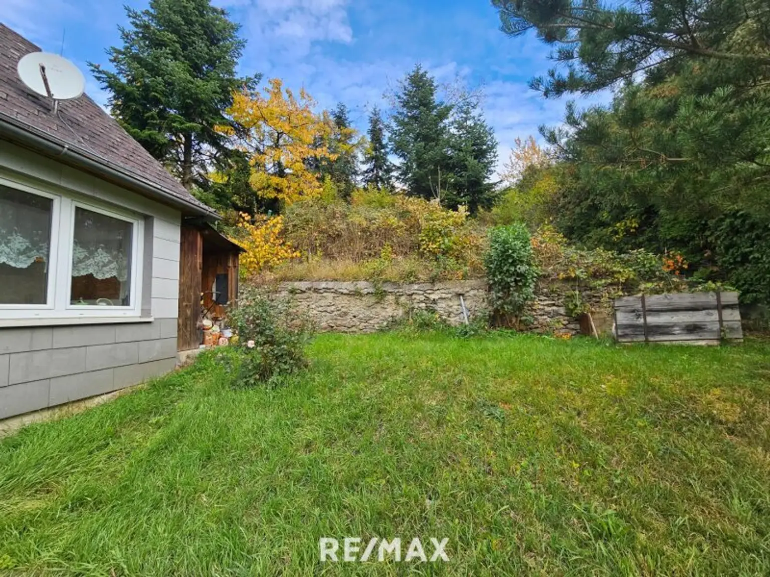 Blick zum Garten hinauf