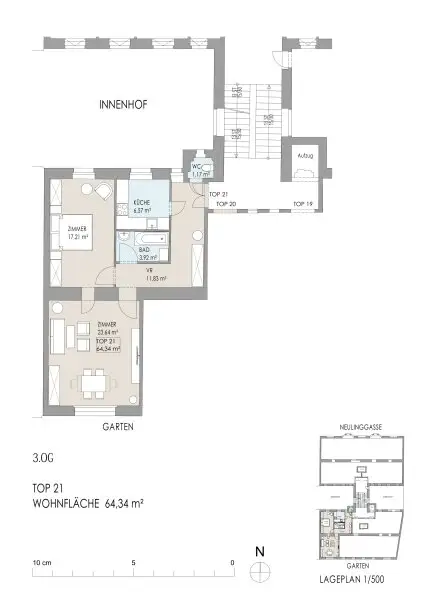 Großzügige 2 Zimmer Wohnung im Stilaltbau - neu saniert