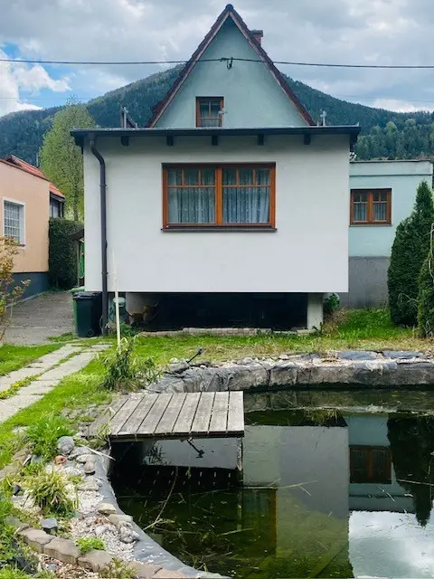 Haus Gartenseite, Anbau (Wohnzimmer)