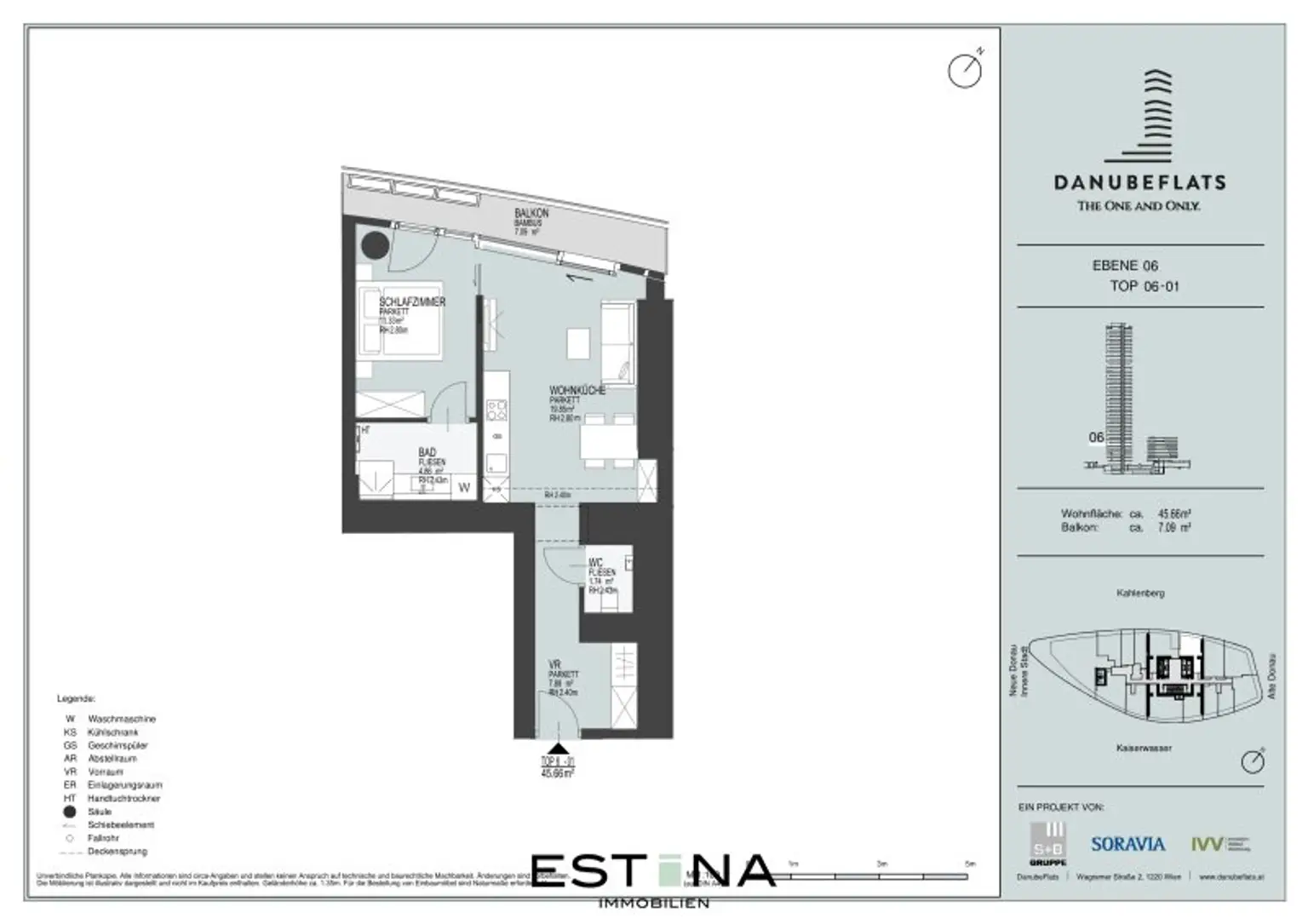 Residieren in den Danube Flats - Pool, Concierge & weitere Annehmlichkeiten