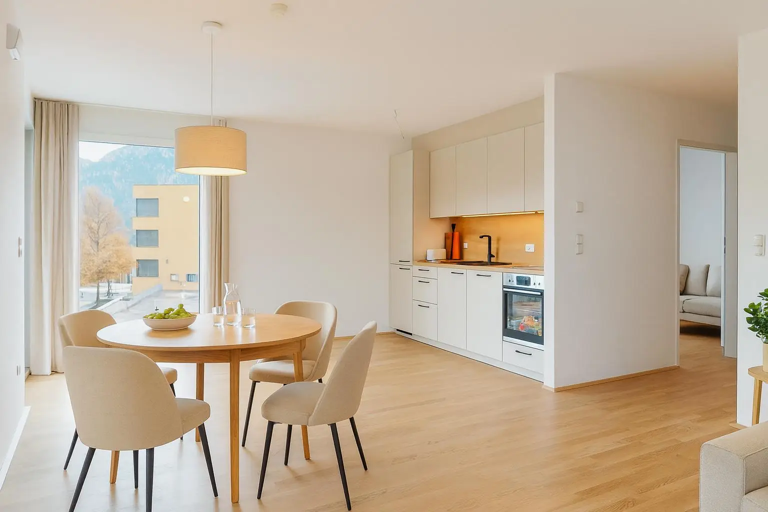 Wohnung - Wohn-Ess-Kochen Visualisierung