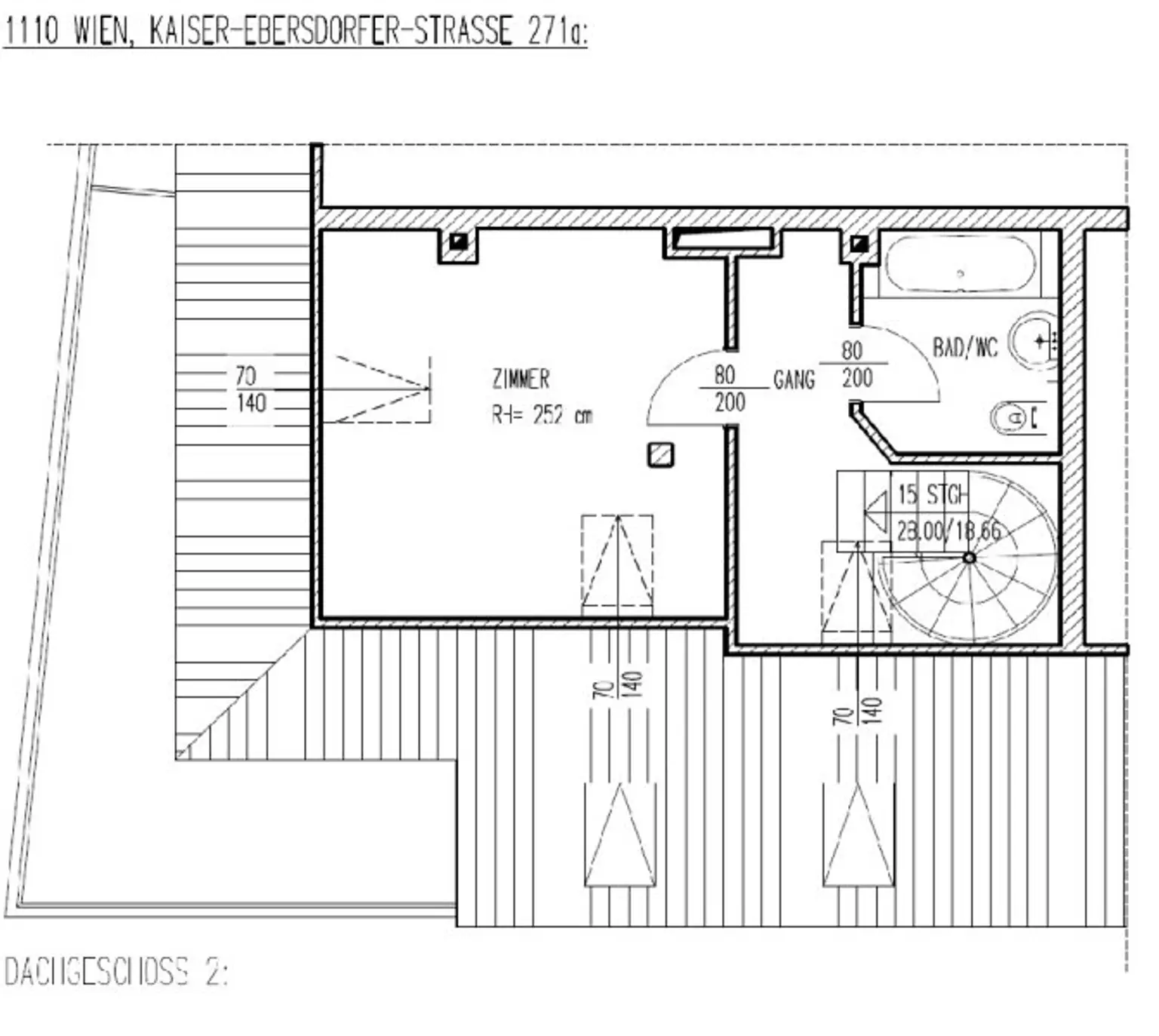 Traumhafte 3- Zimmer Dachgeschoßwohnung über zwei Etagen mit Terrasse