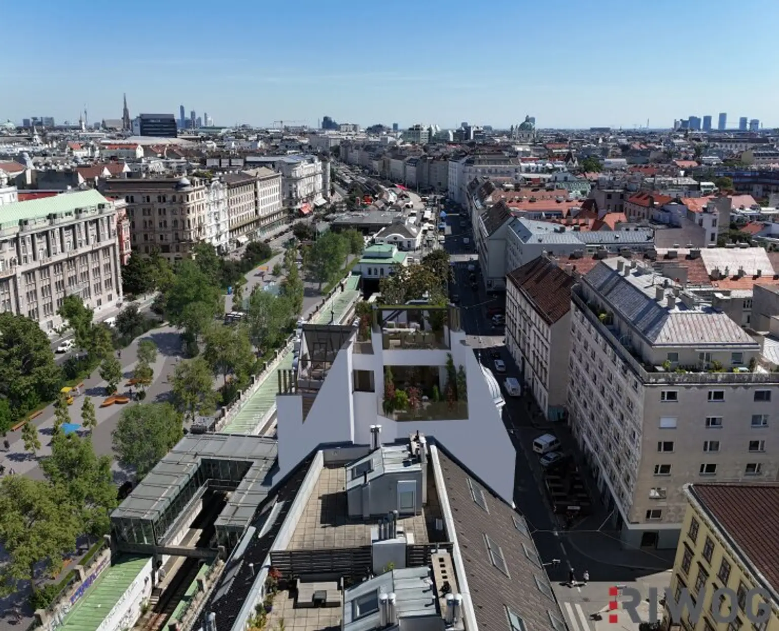 Einmalige Dachgeschosswohnung am Naschmarkt – Mit Vision veredelbar zum 215 m² PENTHOUSE-Juwel mit einmaligen 360°-Blick über Wien