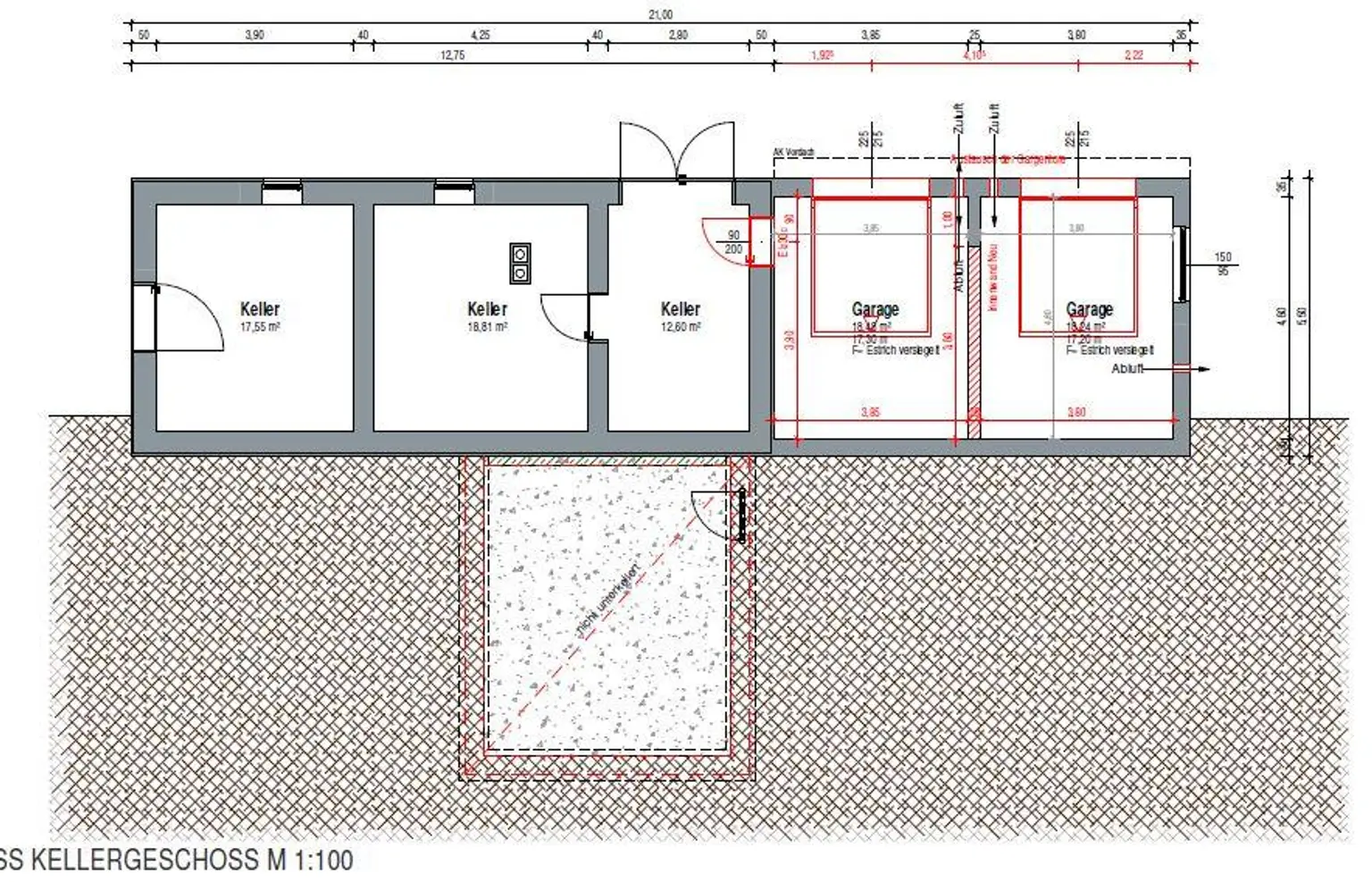 Kellergeschoss Plan