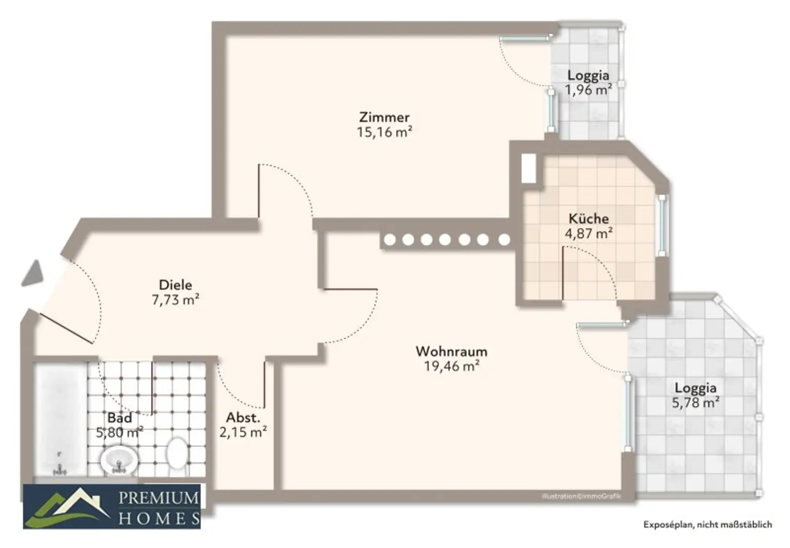 WÖRGL - ANLAGE-Objekt (mit lebenslangen Wohnrecht für Verkäufer/in) - 2 Zimmer Wohnung - gut gelegen in Ostausrichtung mit Balkon