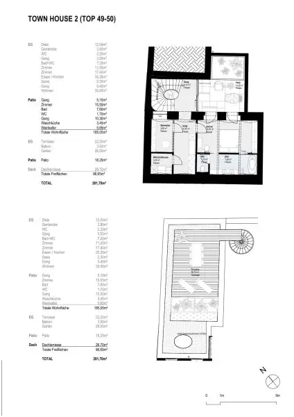 Traumhaftes, großzügiges Townhouse mit Garten und Dachterrasse in ruhiger Innenhoflage!