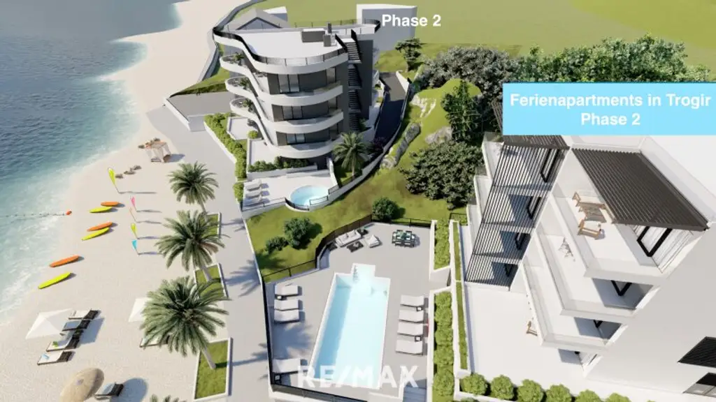 Traumhafte Ferienwohnung direkt am Meer bei Trogir / Kroatien: Erstbezug mit Pool und Terrasse!