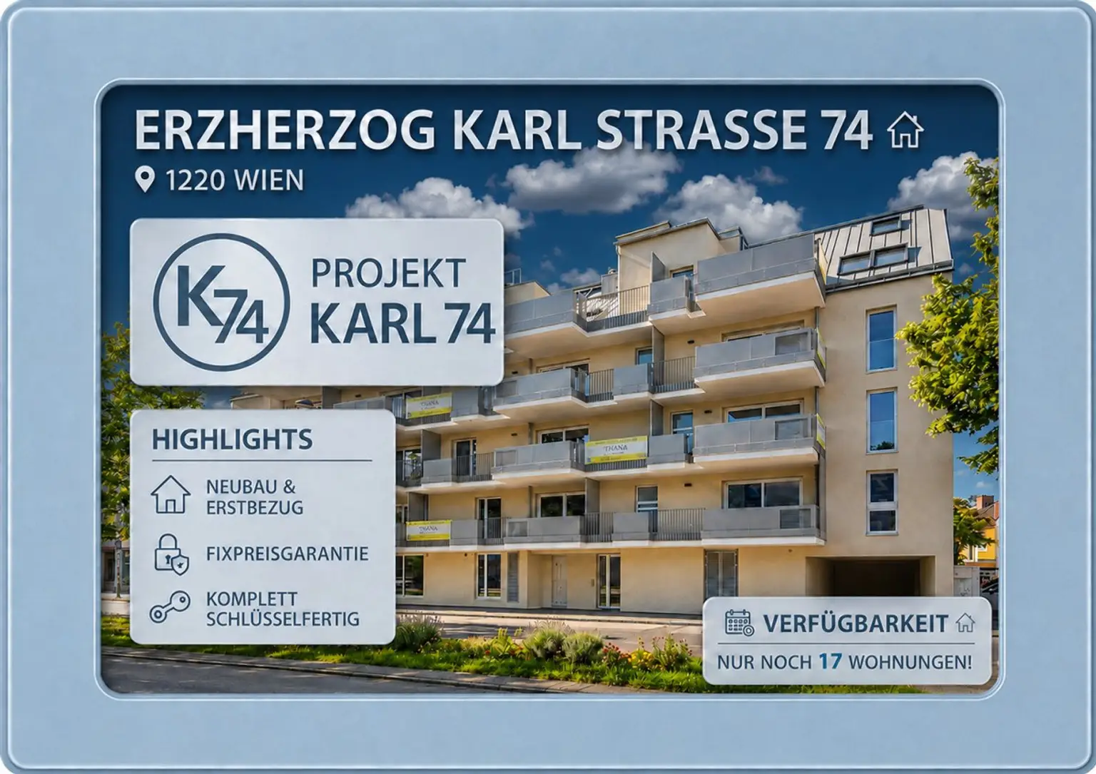 Starbild Karl74 - 17 | LEBENSQUALITÄT trifft DESIGN ++ Projekt KARL74 | Prima Service Immobilien