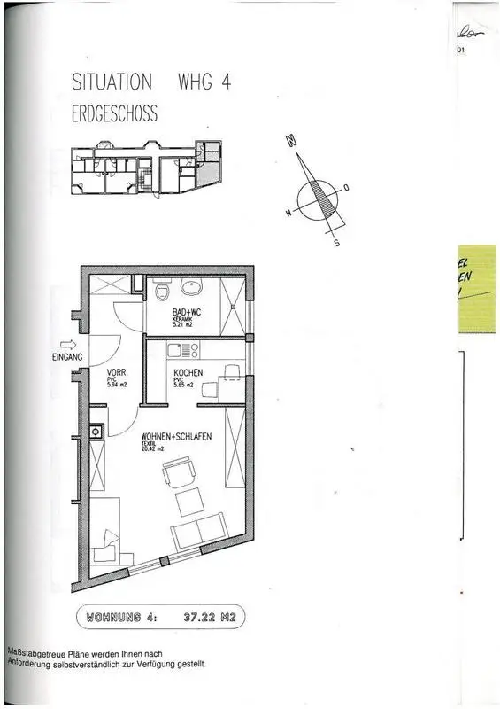 Schöne 1-Zimmer Wohnung im EG in Bruck an der Leitha