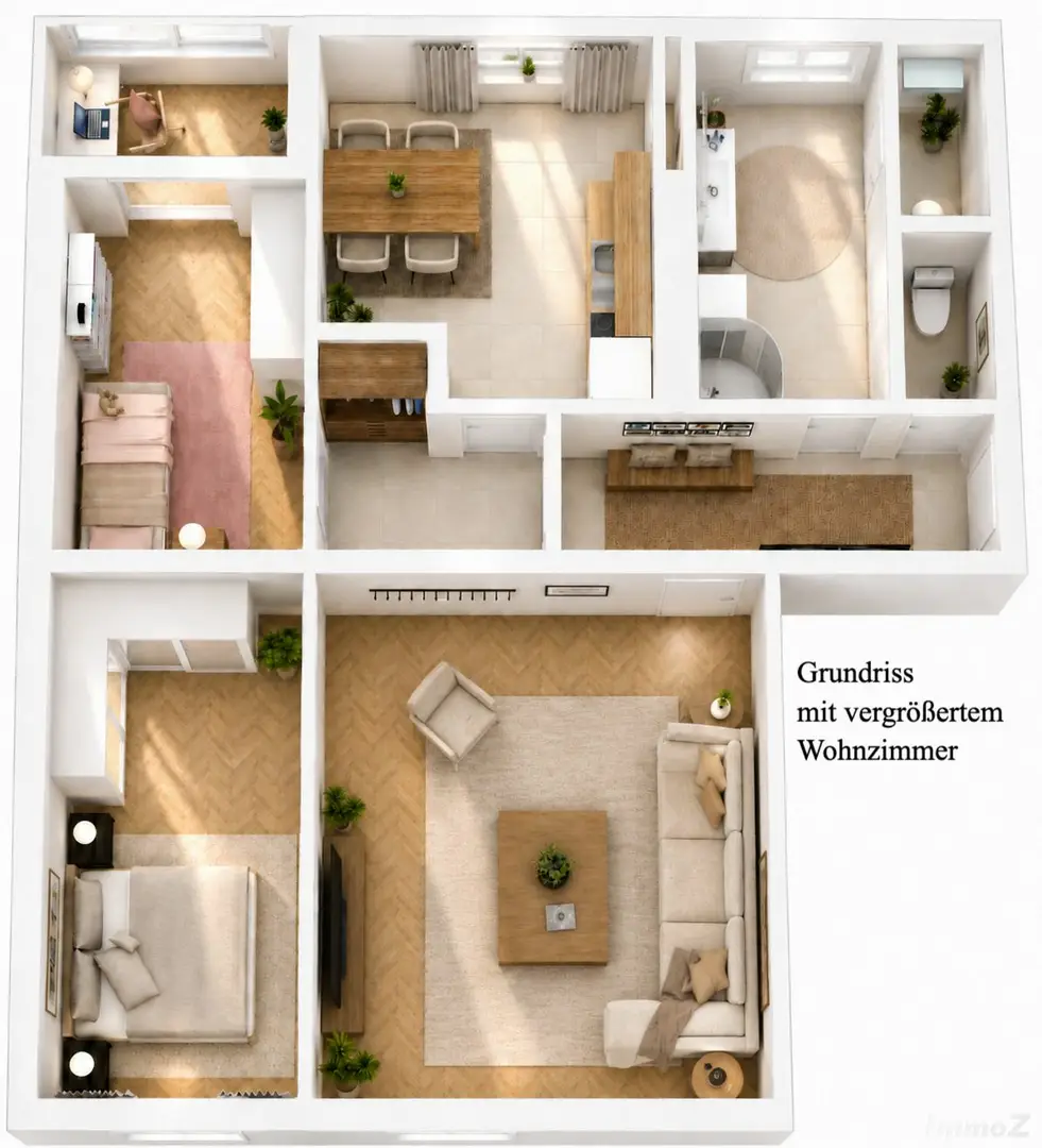 Grundriss Annenstraße großes Wohnzimmer