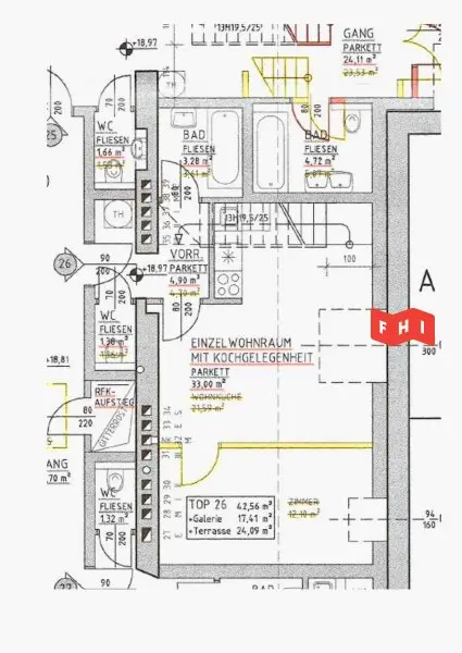 Charmante 60m² Galeriewohnung mit 24m² Terrasse Nähe Naschmarkt