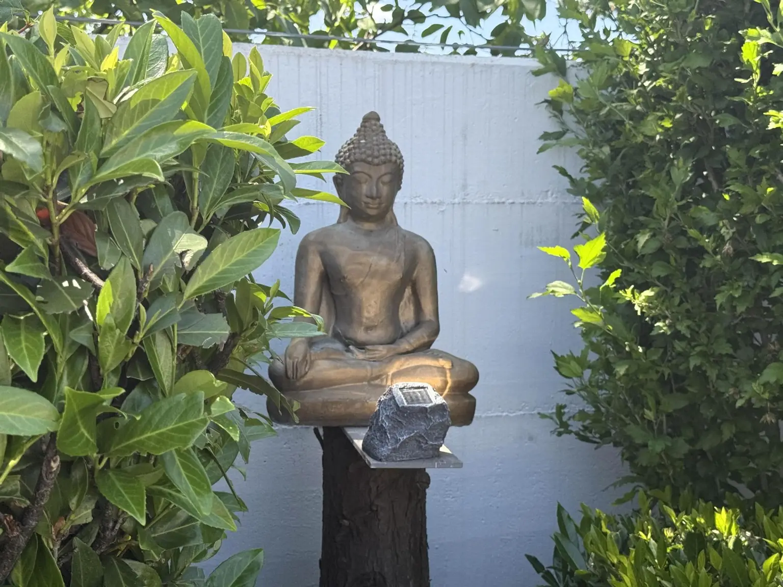OG / BUDDHA-Statue im Dachgarten