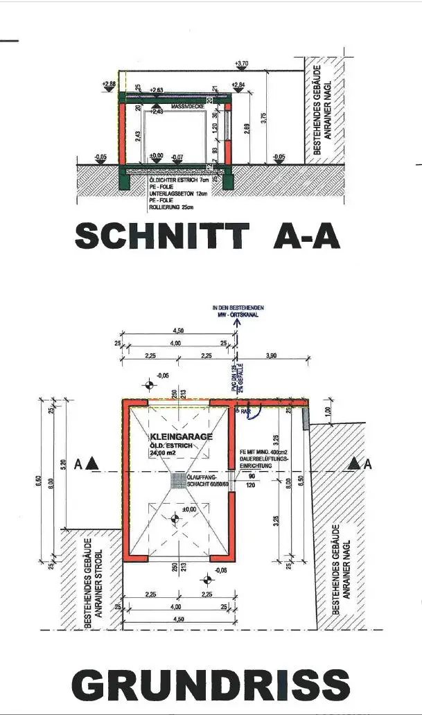 Grundriss Garage