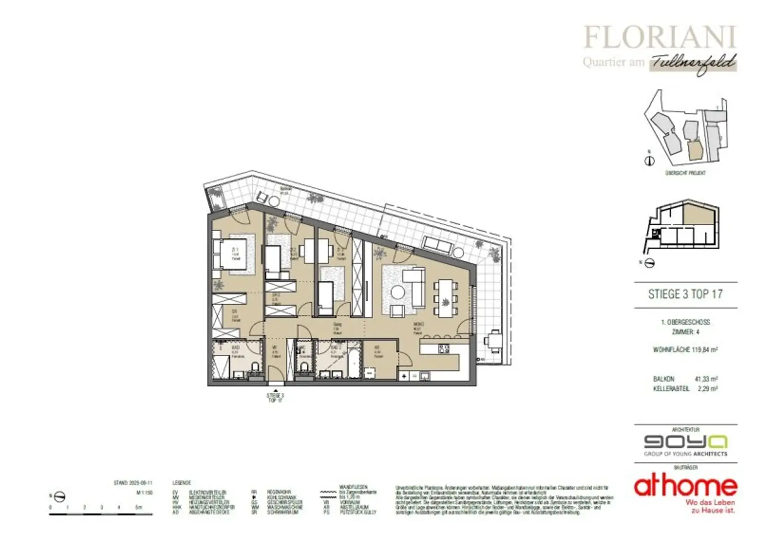 FLORIANI – Quartier am Tullnerfeld - Traumhafte 4 Zimmer mit großzügigem Balkon - 2 Bäder - Bahnhof in der Nähe - uvm.