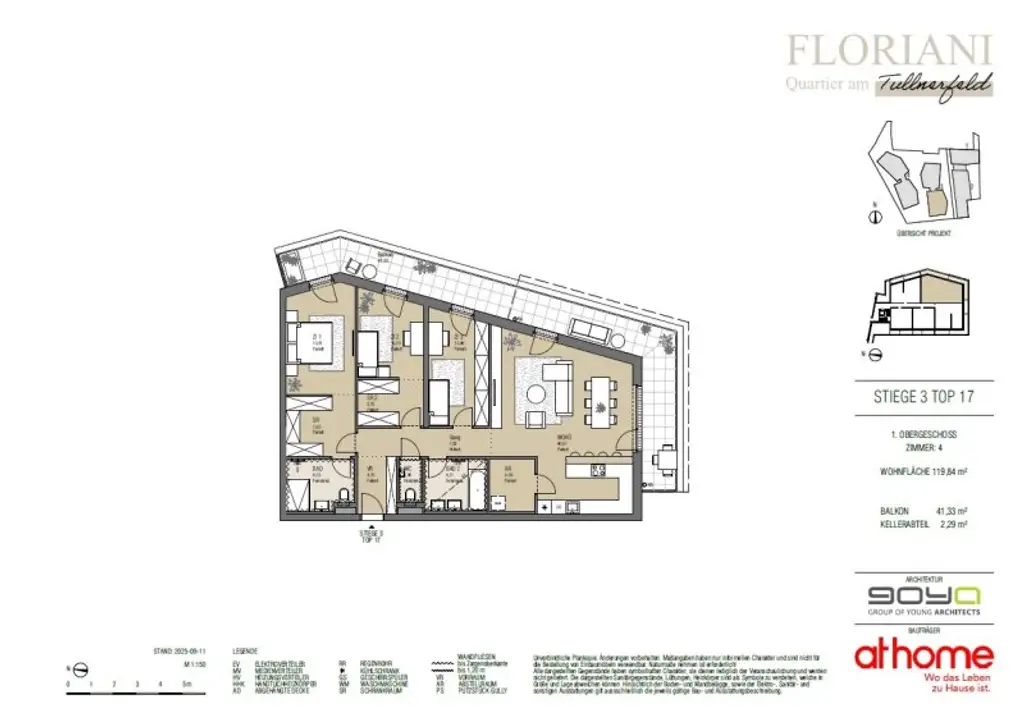 FLORIANI – Quartier am Tullnerfeld - Traumhafte 4 Zimmer mit großzügigem Balkon - 2 Bäder - Bahnhof in der Nähe - uvm.