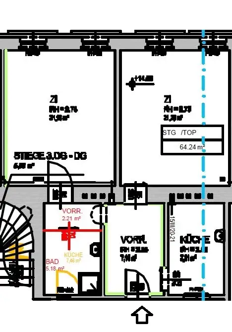 Wohlfühlwohnung in Ruhelage - Unbefristet vermietete 2-Zimmer-Wohnung