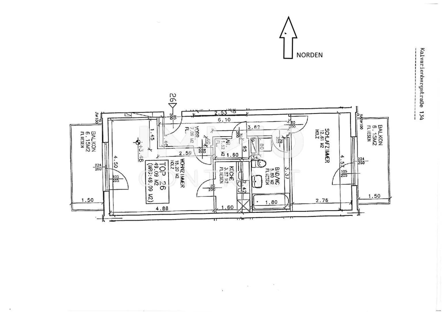 2- Zimmer Wohnung mit zwei Balkonen | Kalvarienbergstraße 134 Top 26