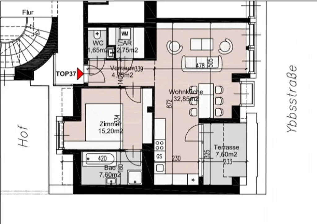 DG-Wohnung im Stuwertiertel mit exzellenter Anbidung und Zugang zur 360-Grad-Panoramadachterrasse