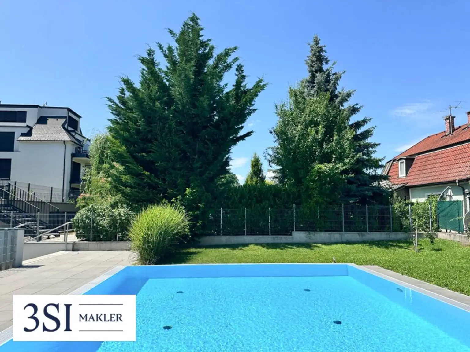 Ruhige 2-Zimmer-Gartenwohnung - mit Gemeinschaftspool - fußläufig zur alten Donau