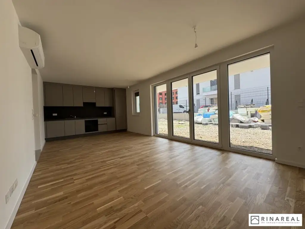 Traumhafte 3 Zimmer Gartenwohnung | Blumengasse - ERSTBEZUG | ca. 23 m² Terrasse & ung.150 m² Eigengarten | zzgl. Tiefgaragenstellplatz | Top D4
