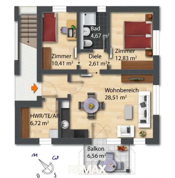 Grundriss schematisch OG