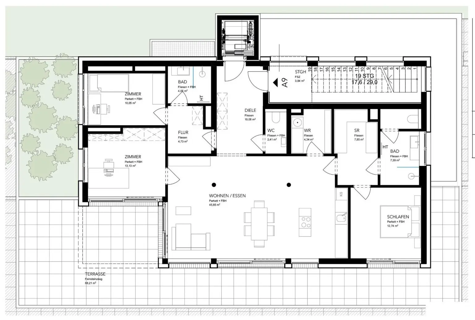 Stilvolles Penthouse mit malerischem Seeblick - ERSTBEZUG
