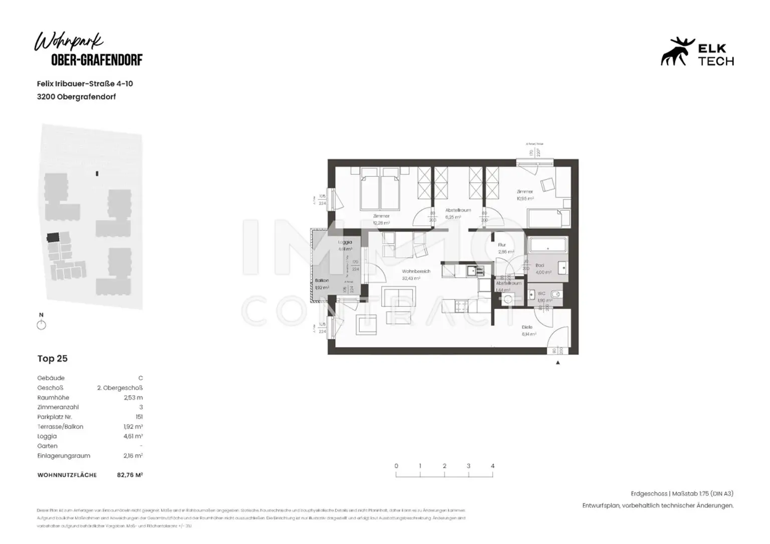 3ZI - 82,76qm - West-Balkon - Vorsorgewohnung, Anlage in ökolog. NEUBAU