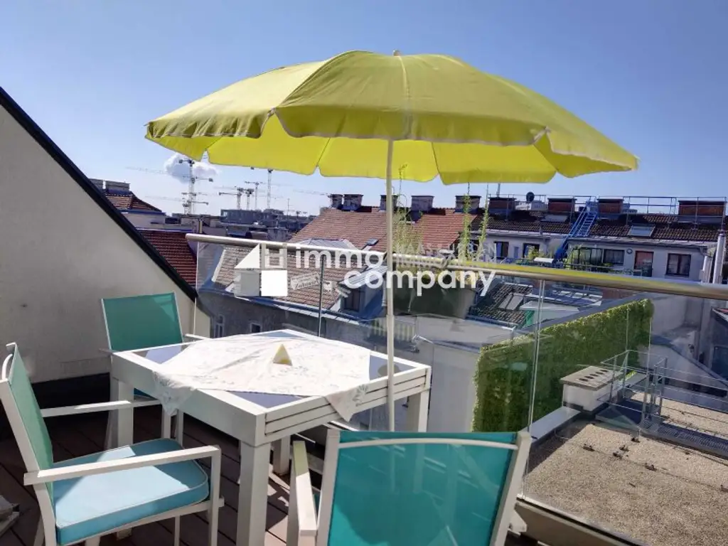 Ruheoase über den Dächern von Wien! Dachgeschoss - Maisonnettenwohnung Nähe Schloss Belvedere mit Balkon und Terrasse